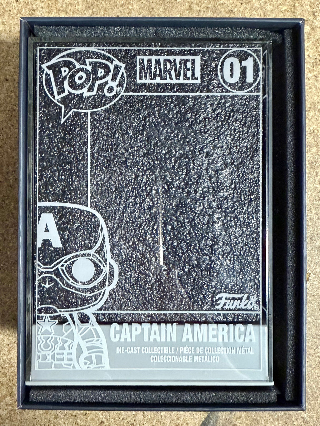 Funko Pop! Die-Cast Capitán América #01 Marvel MCU Civil War Exclusivo SDCC 2021