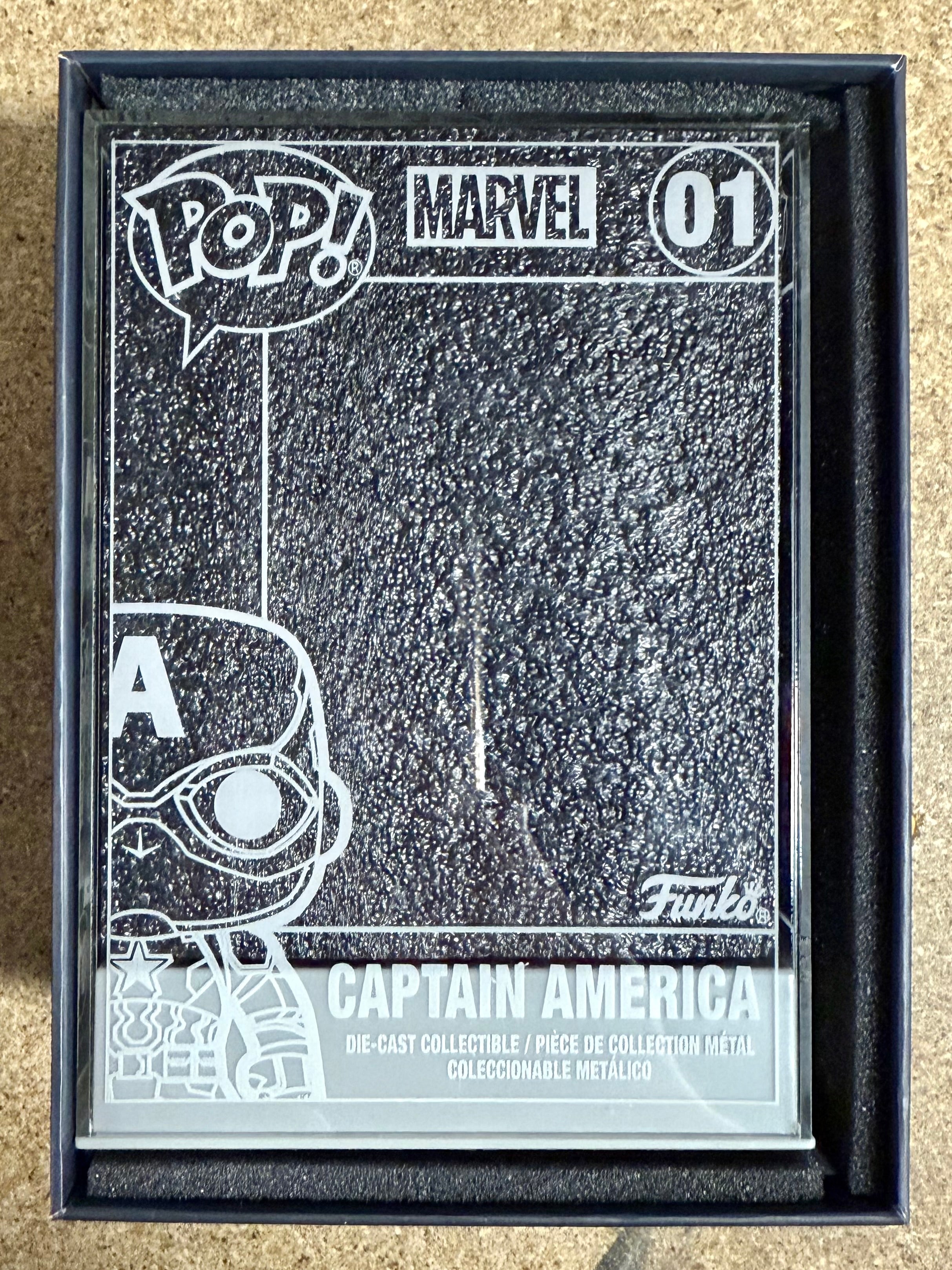 Funko Pop! Die-Cast Capitán América #01 Marvel MCU Civil War Exclusivo SDCC 2021