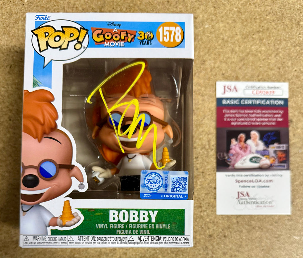 Pauly Shore firmó Funko Pop! de Bobby Zimmeruski de A Goofy Movie #1578 Exclusivo con COA de JSA
