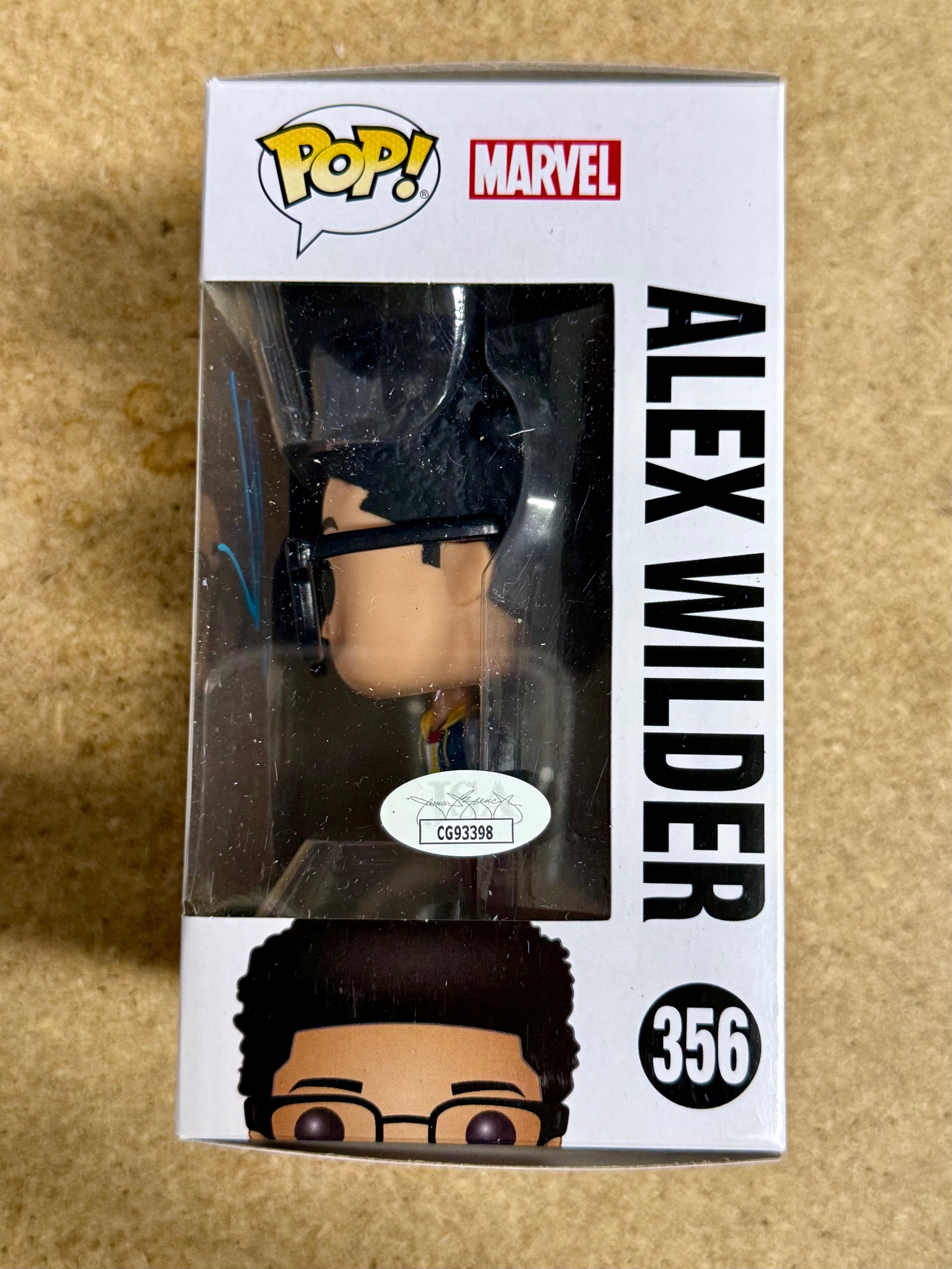 Rhenzy Feliz Autographed Marvel Runaways Alex Wilder Funko Pop! #356 con COA de JSA