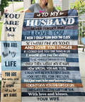 Manta de regalo para mi esposo – De tu esposa, con un corazón lleno de amor