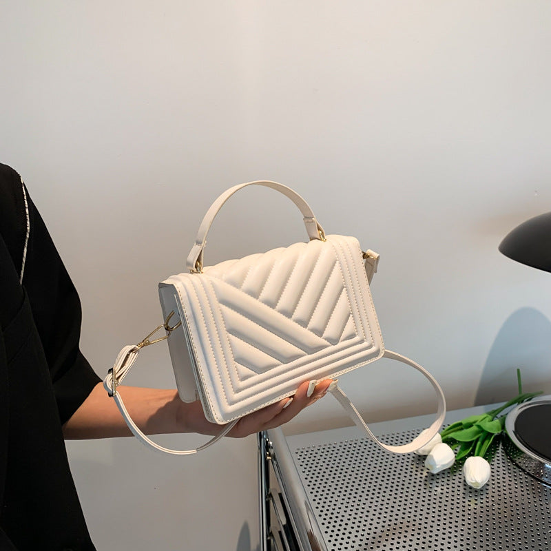 Bolsos deslumbrantes para mujer, bolsos cruzados con cadena de piel sintética, bolso de hombro femenino a la moda, bolsos de mano para dama, bolso de mensajero simple, bolso portátil para mujer de estilo occidental con sangría informal