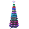 Árbol de Navidad plegable con luces LED de 1.8m y 234 unidades con control remoto y aplicación, resistente al agua IP65, modo multicolor personalizable, temporizador, funciona con A