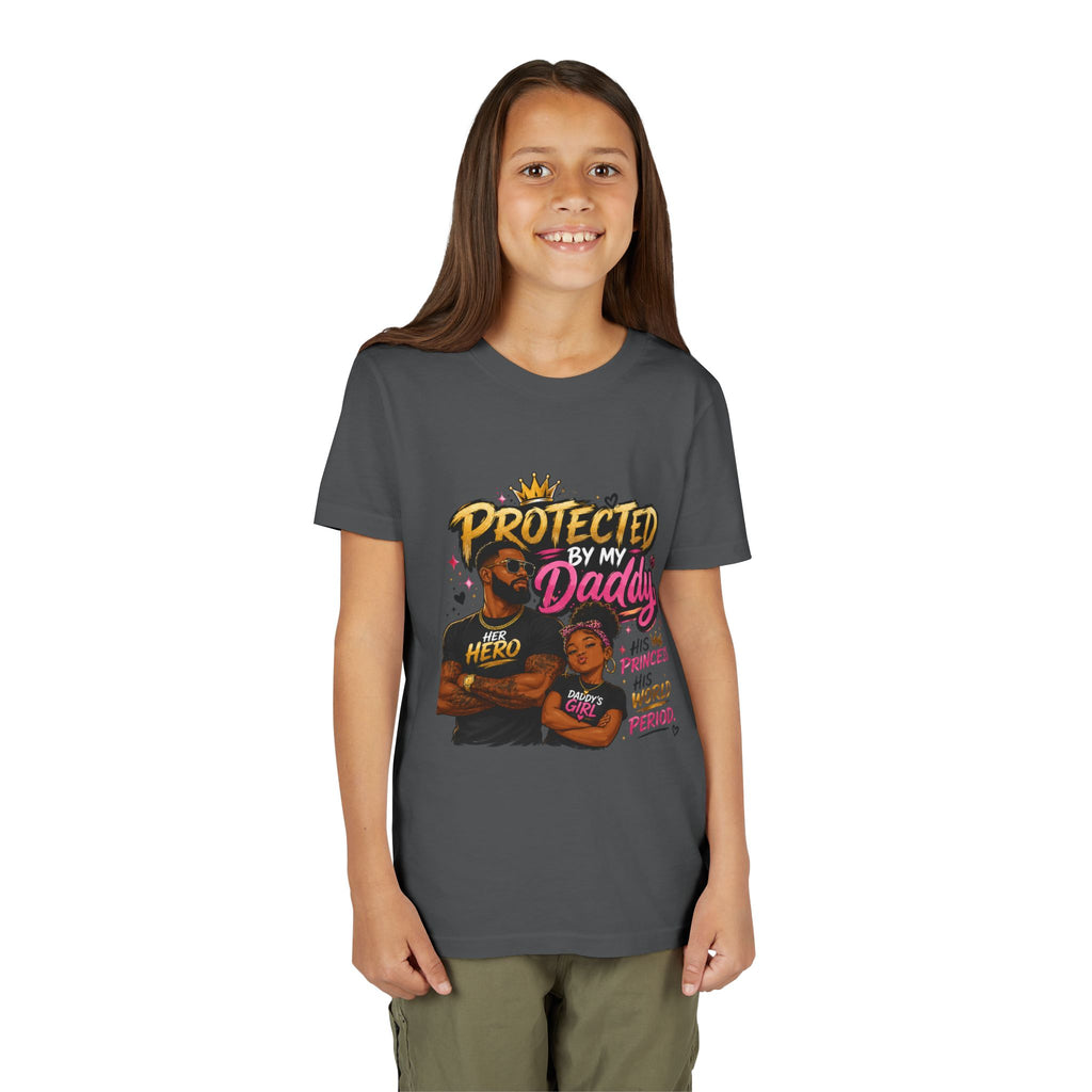 Daddy & Me Youth Tee — "Protected by My Daddy" Father-Daughter Graphic Shirt
