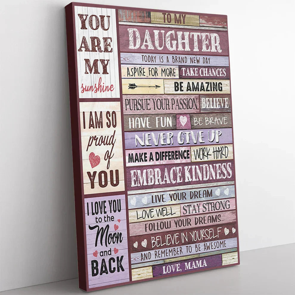 Para Mi Hija de Mamá Lienzo