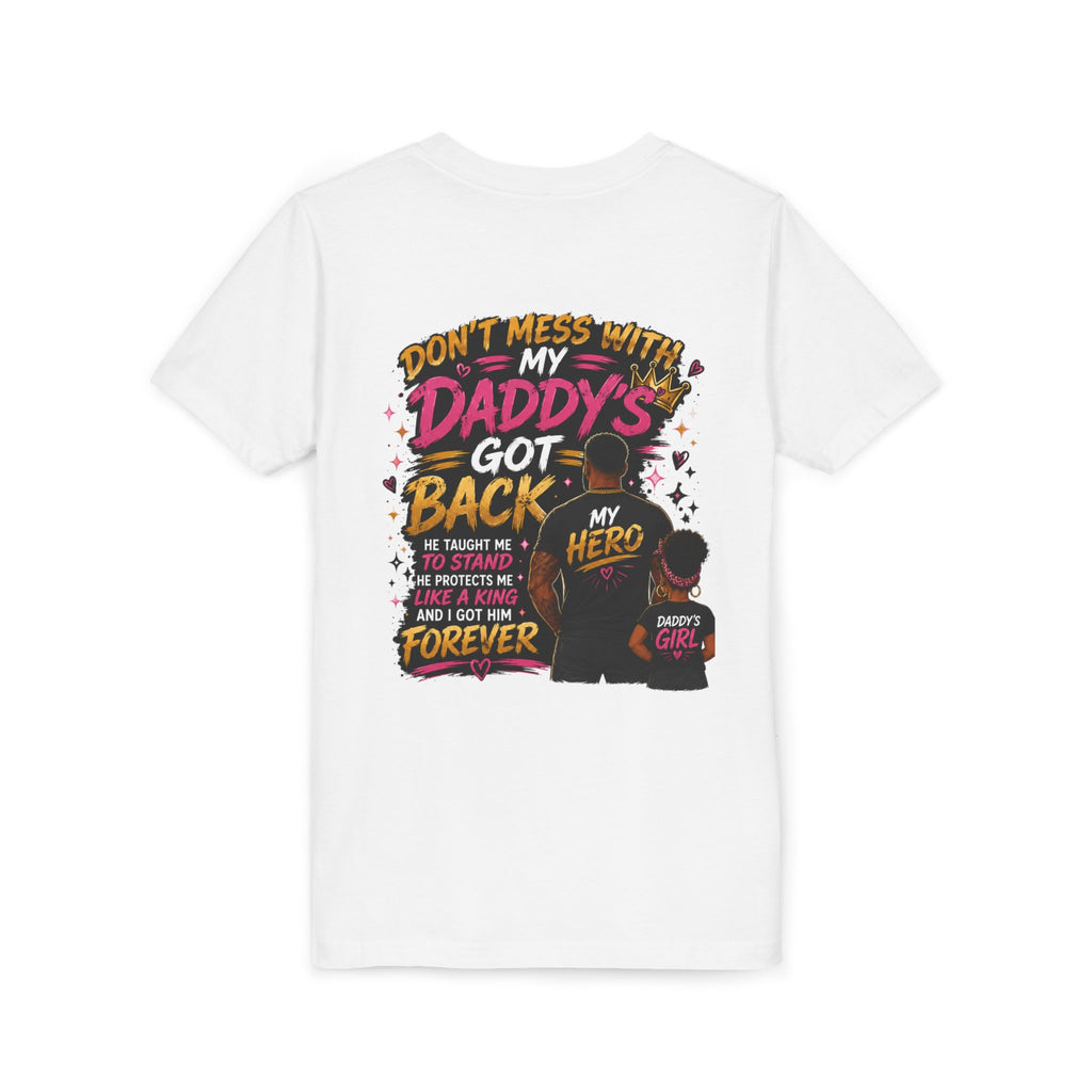 Daddy & Me Youth Tee — "Protected by My Daddy" Father-Daughter Graphic Shirt