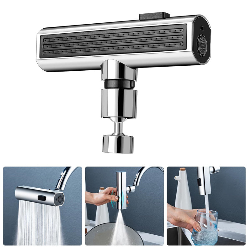 Grifo de cocina, salida de cascada, a prueba de salpicaduras, burbujeador giratorio universal, extensión de boquilla de agua multifuncional, utensilios de cocina