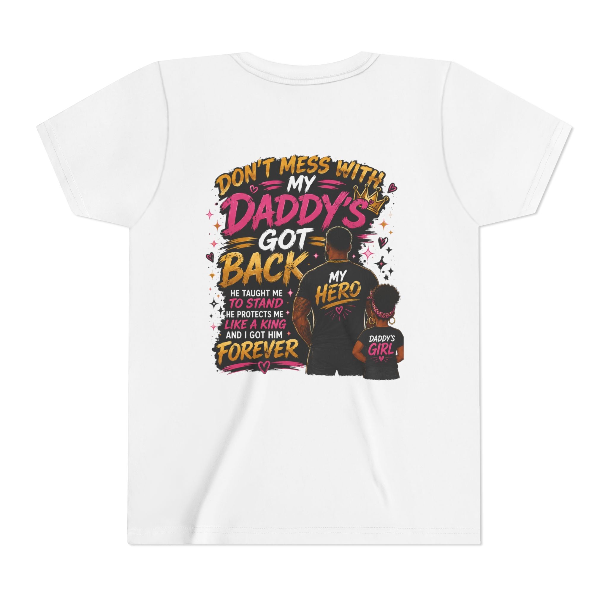 Daddy & Me Youth Tee — "Protected by My Daddy" Father-Daughter Graphic Shirt