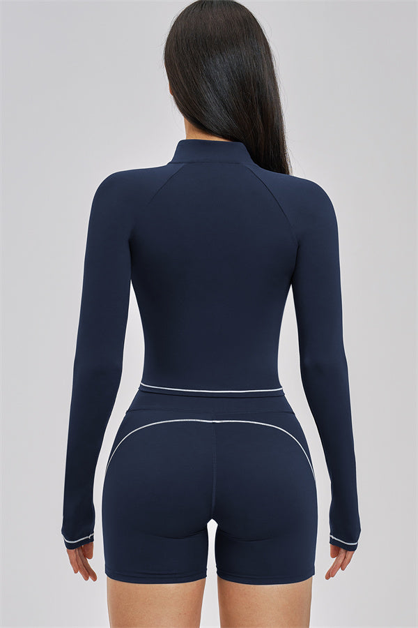 Conjunto de 3 piezas de chaqueta, top corto y pantalón corto Unbound
