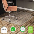 deflecto EconoMat Alfombrilla para silla de uso diario para suelos duros, 36 x 48, con labio, transparente