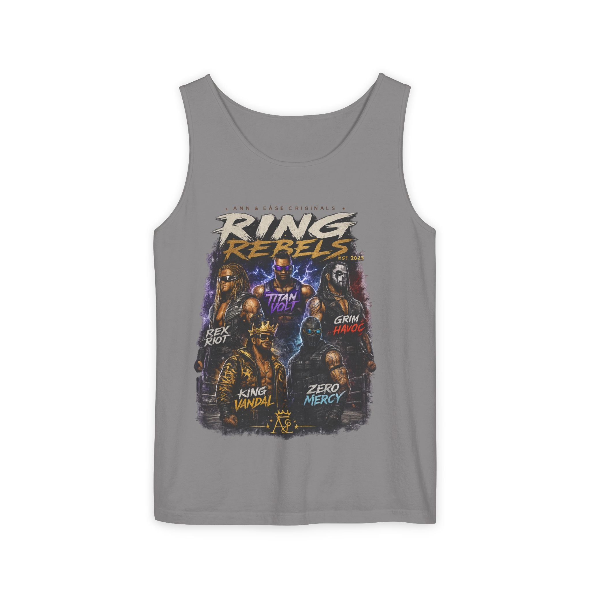 Ring Rebels Tank Top — Vintage Wrestling Crew Graphic