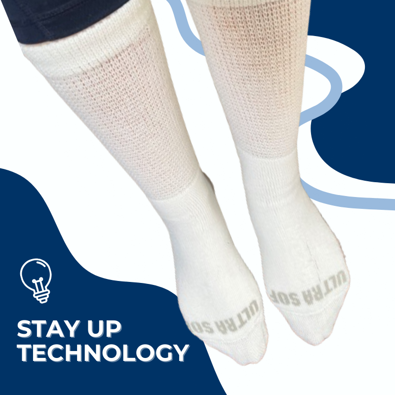 Calcetines Diabéticos Ultra Suaves a Media Pantorrilla para Hombre (4 Pares)