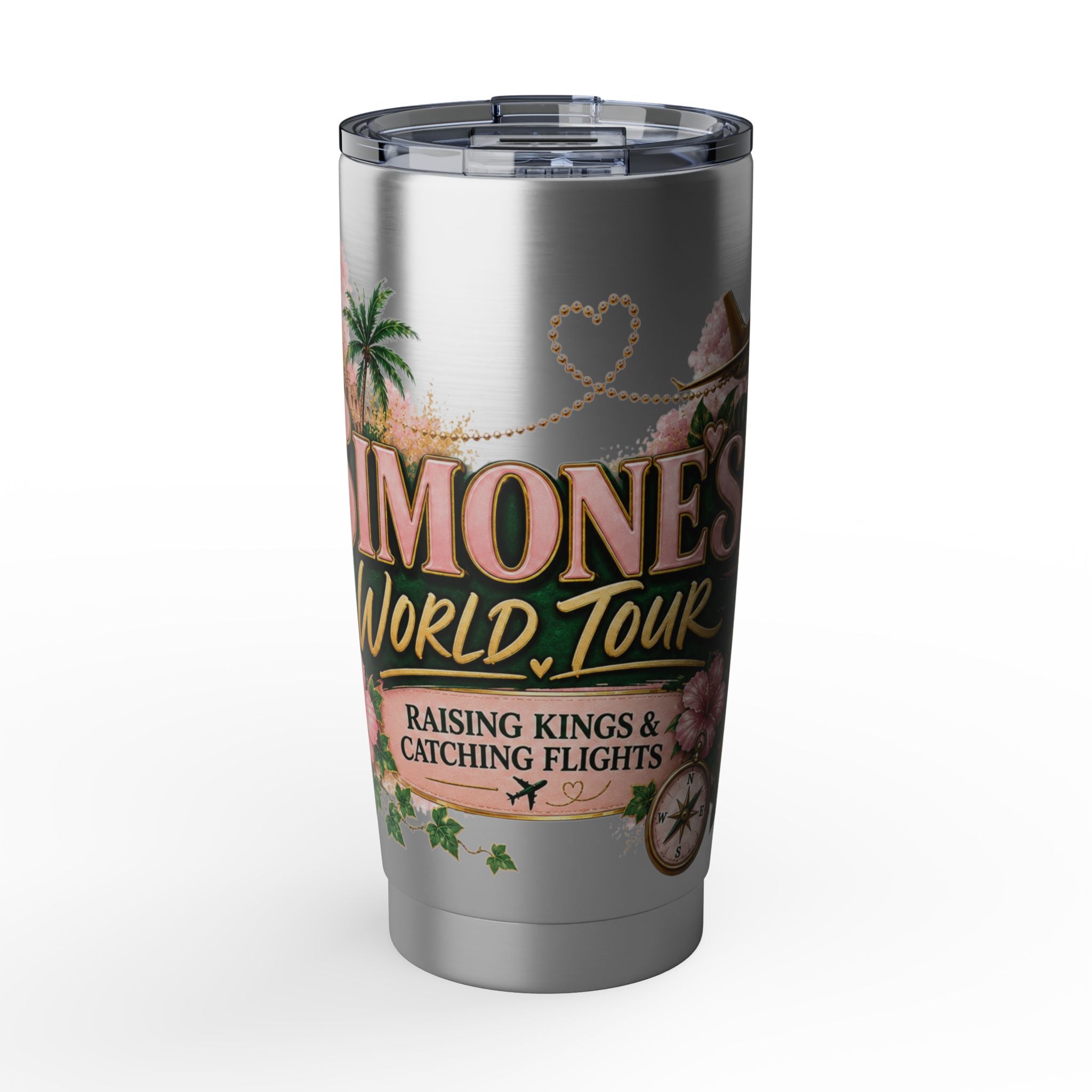 Personalized 'World Tour' 20oz Tumbler — Travel Mom Gift