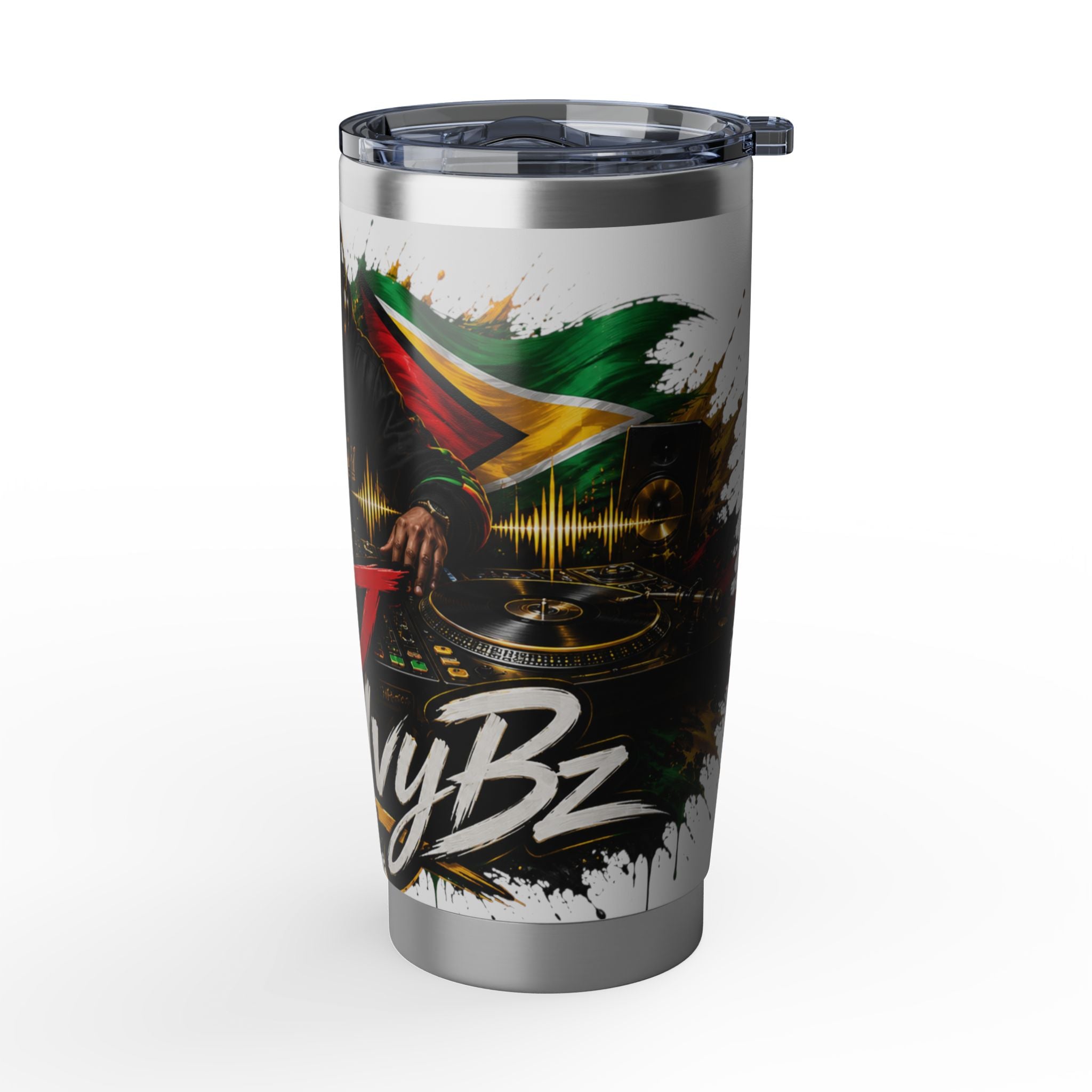 DJ Vagabond 20oz Tumbler – Reggae DJ Graphic Stainless Travel Cup