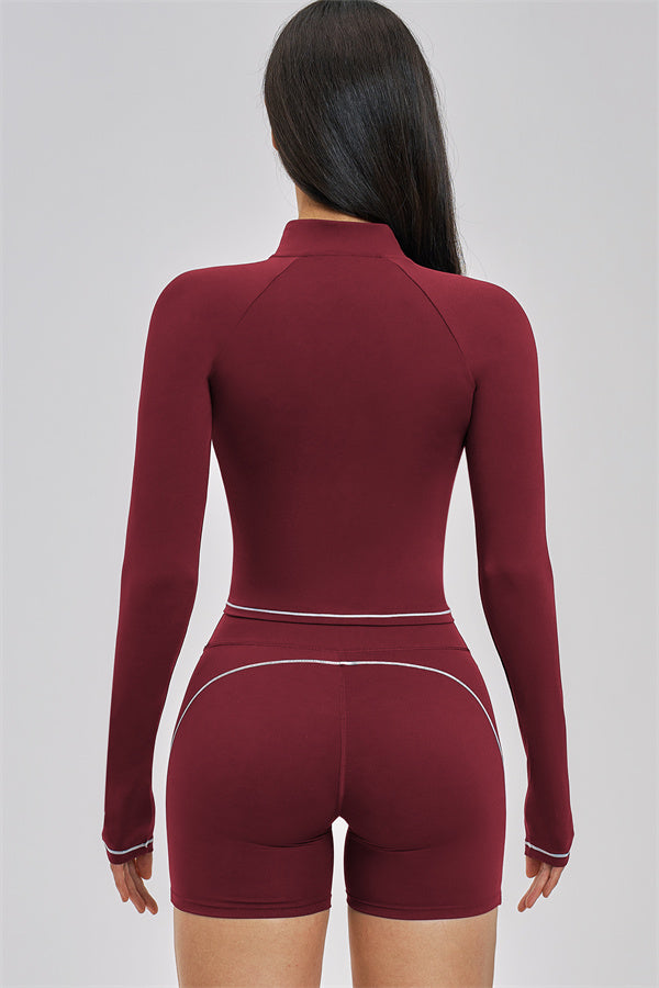 Conjunto de 3 piezas de chaqueta, top corto y pantalón corto Unbound