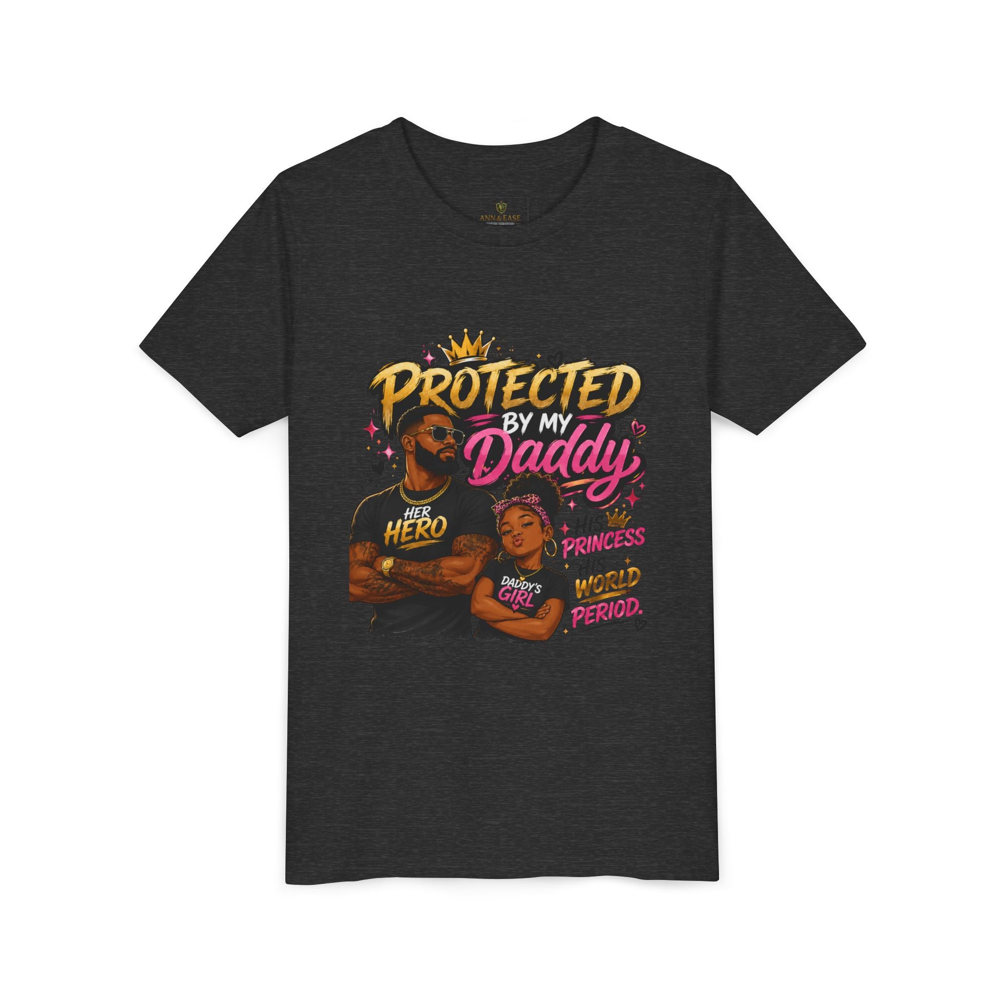 Daddy & Me Youth Tee — "Protected by My Daddy" Father-Daughter Graphic Shirt