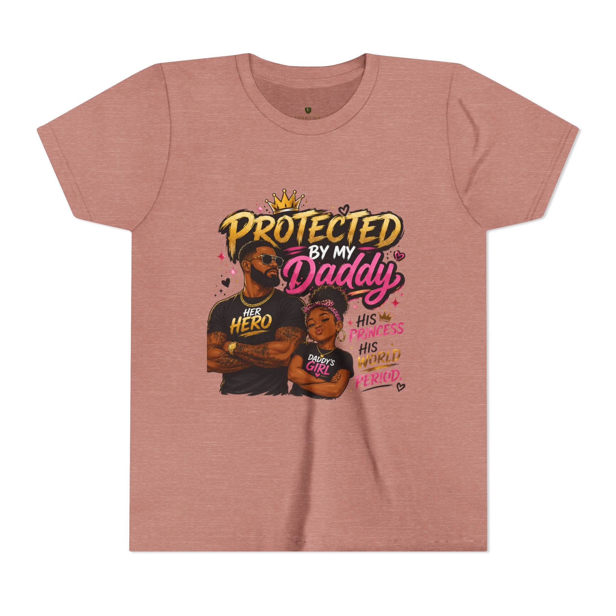 Daddy & Me Youth Tee — "Protected by My Daddy" Father-Daughter Graphic Shirt