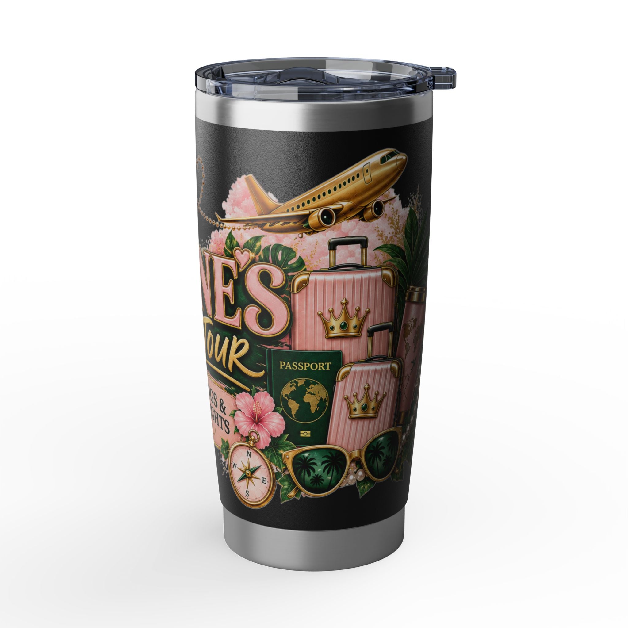 Personalized 'World Tour' 20oz Tumbler — Travel Mom Gift