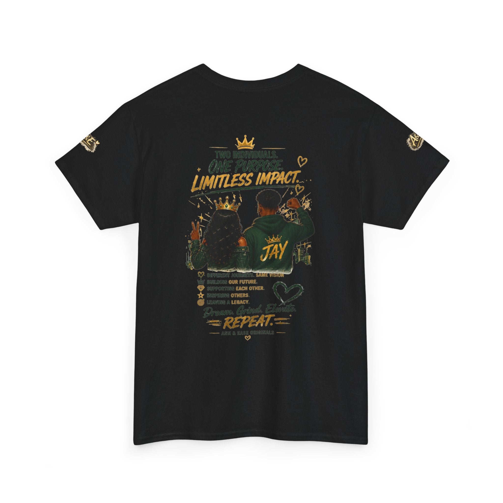 Camiseta gráfica para parejas Lead Together — Camiseta inspiradora para parejas "Built Different"