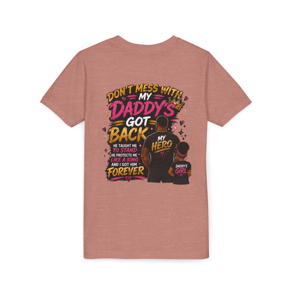Daddy & Me Youth Tee — "Protected by My Daddy" Father-Daughter Graphic Shirt