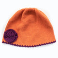 GORRO DE NIÑO CON FLOR A CONTRASTE