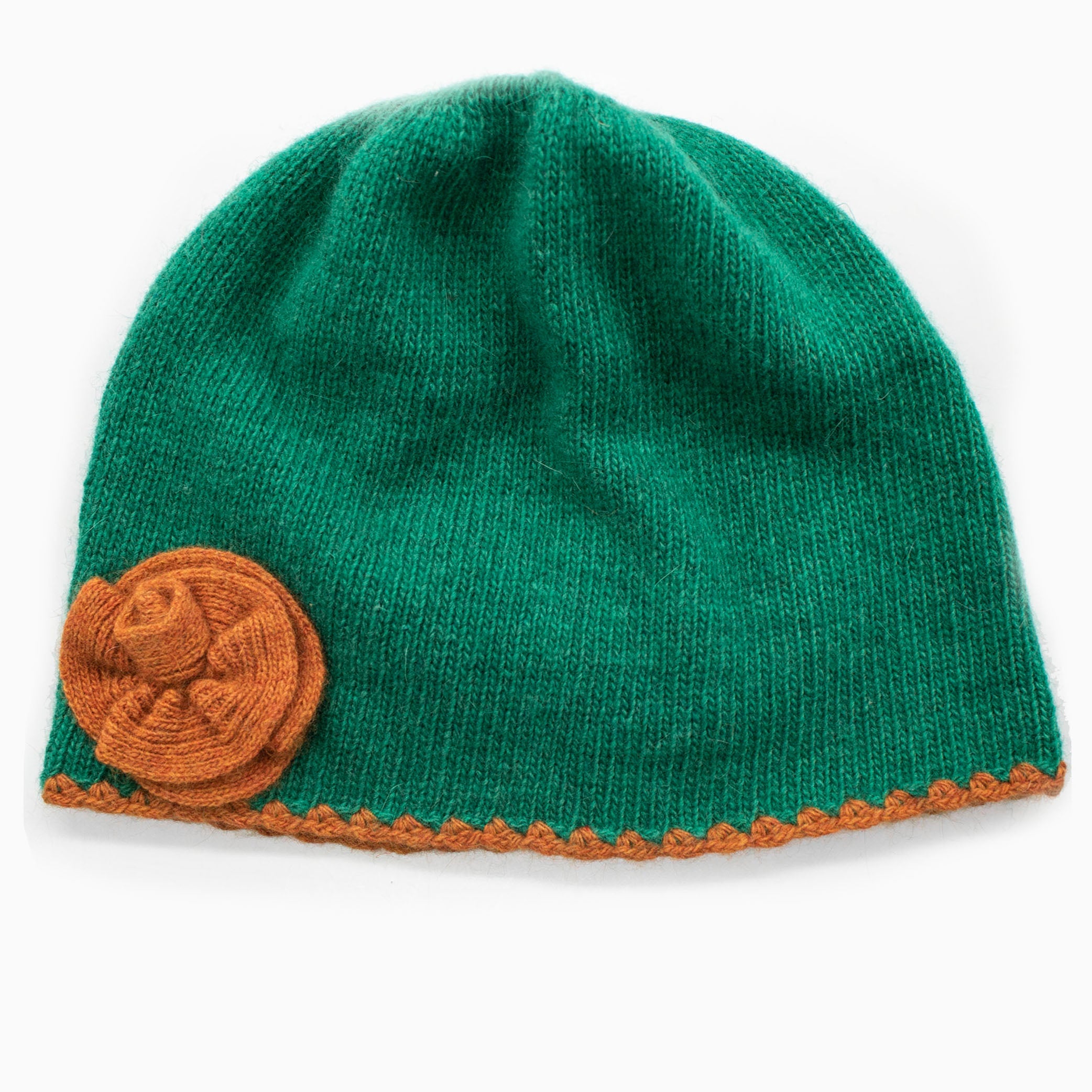 GORRO DE NIÑO CON FLOR A CONTRASTE