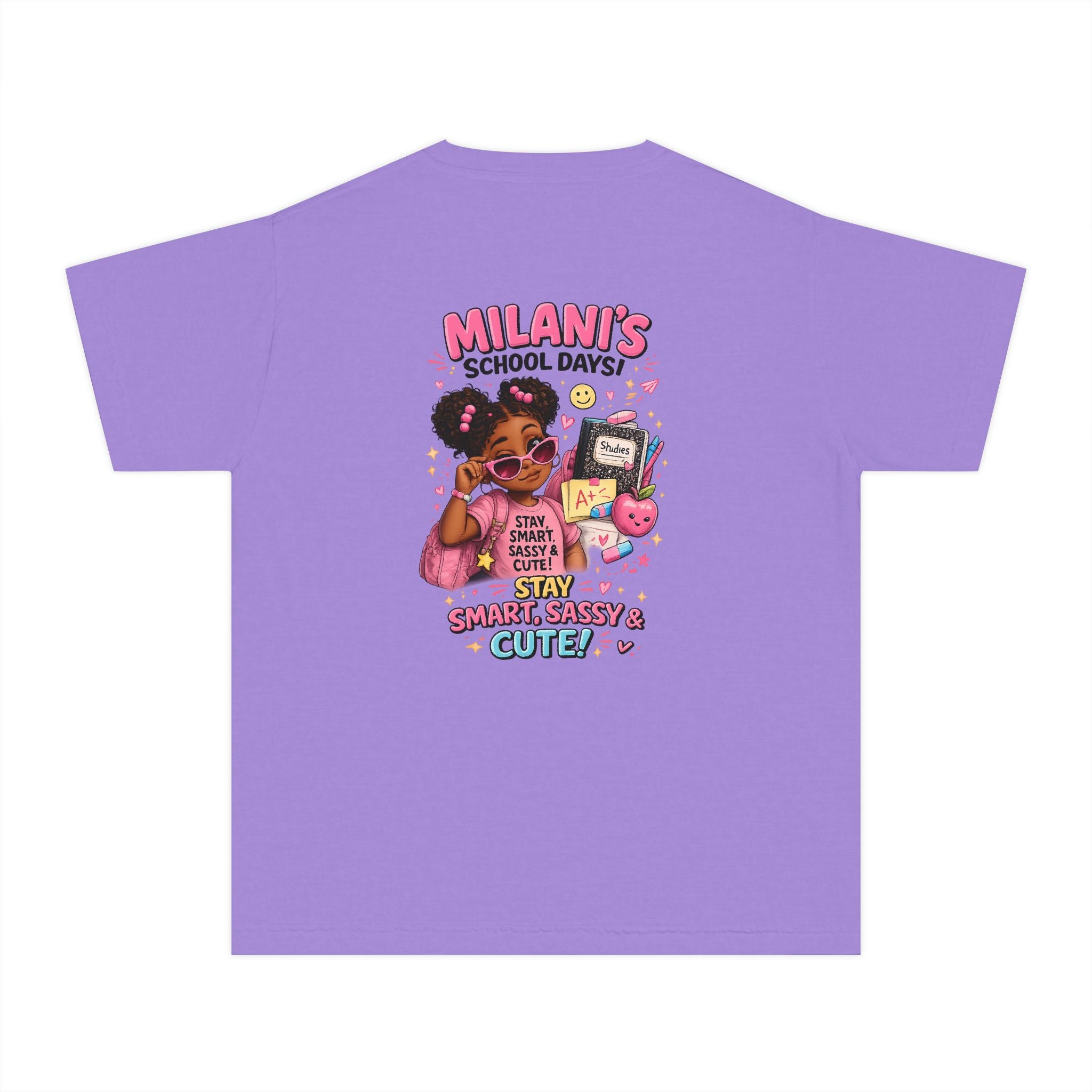 Youth Tee — "Milani's School Days: Cute, Sassy & Smart"