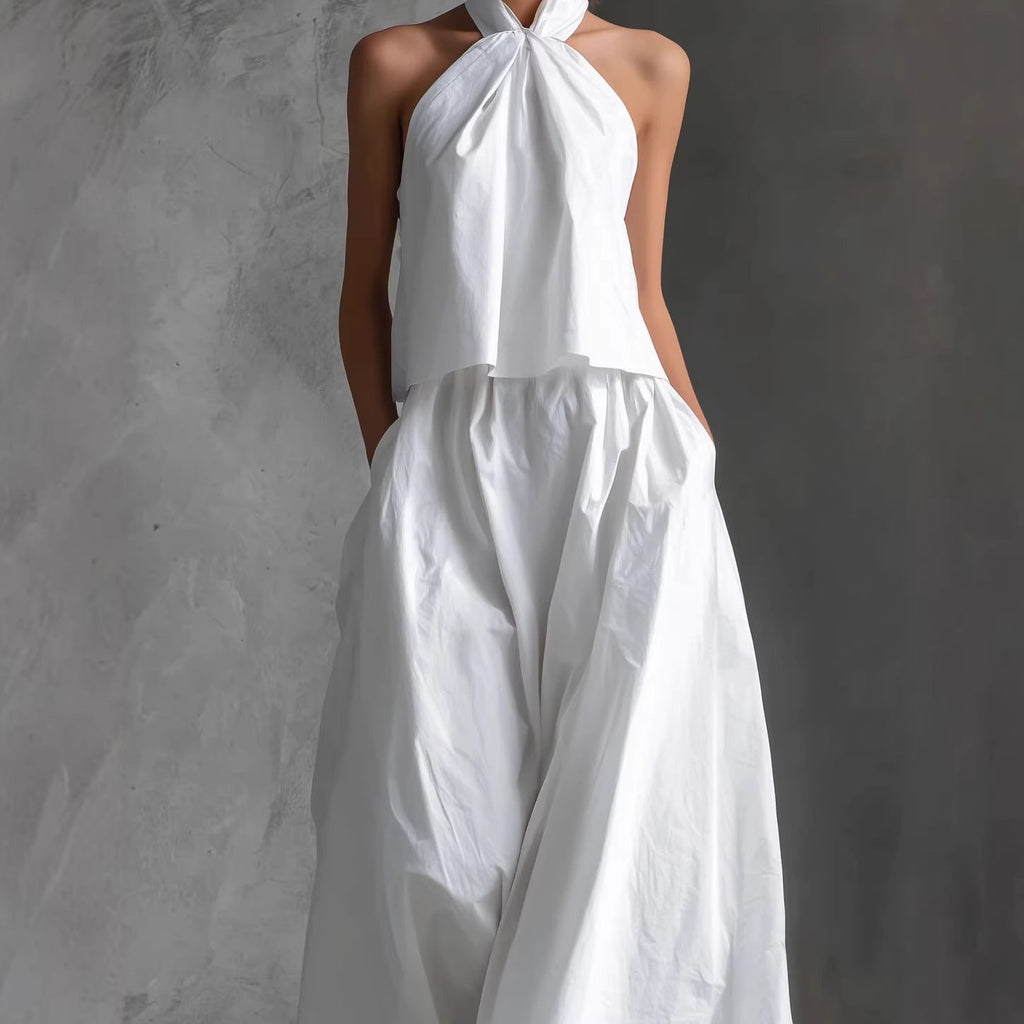 Women's Loose Sleeveless Top & High-Waist Wide-Leg Pants Set – 4 Colors S–XXL