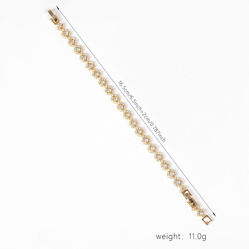 Small Cross Cubic Zirconia Bracelet