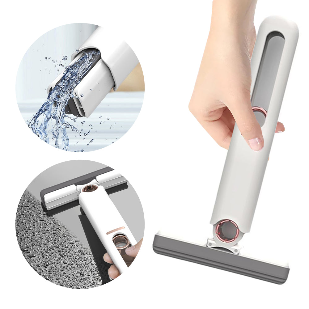 Mopa Esponja Mini Mopas Limpieza de Suelos Mopa con Escurridor Herramientas de Limpieza Domésticas Hogar Coche Limpiador Portátil de Cristales, Pantallas y Escritorios
