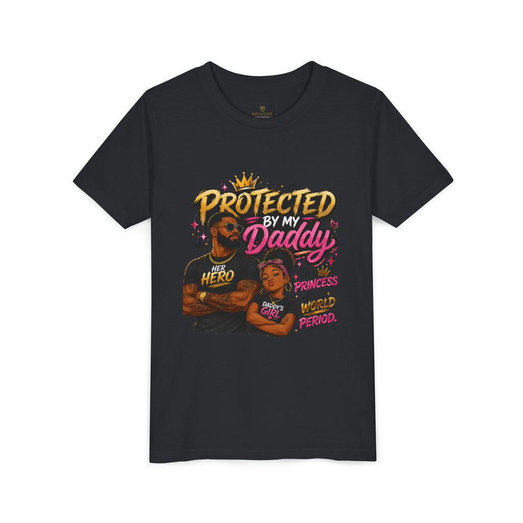 Daddy & Me Youth Tee — "Protected by My Daddy" Father-Daughter Graphic Shirt