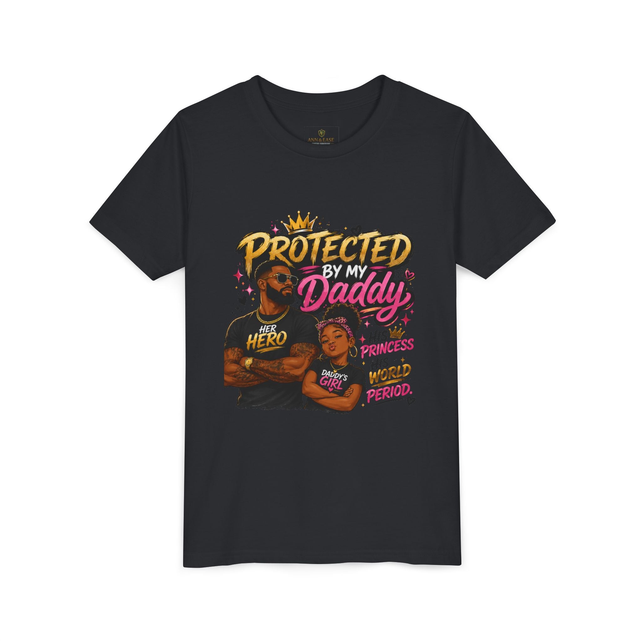 Daddy & Me Youth Tee — "Protected by My Daddy" Father-Daughter Graphic Shirt