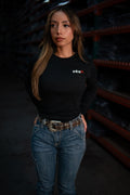 FR Cuello Redondo Mujer - Negro
