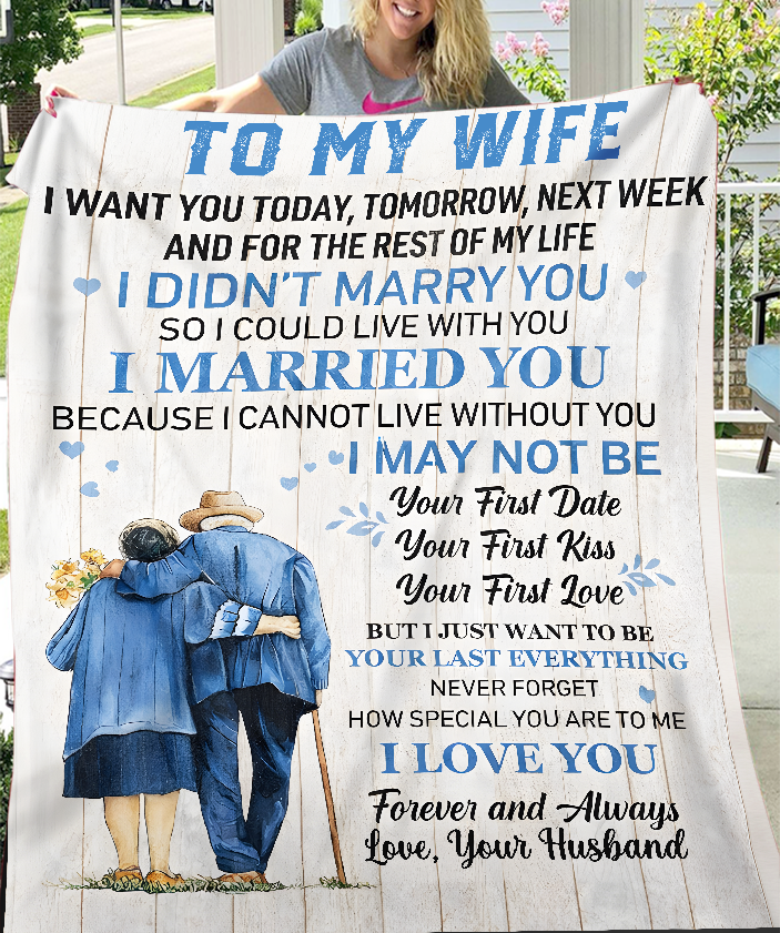 Para mi esposa: Una manta acogedora llena de amor de tu esposo