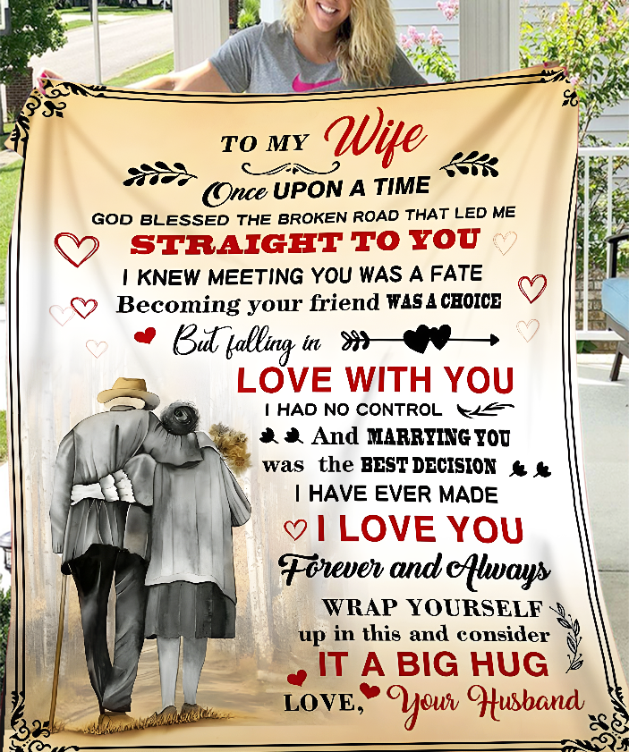 To My Wife Blanket – A Heartfelt Love Note From Your Husband (SKU26B-01155)