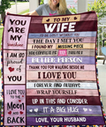 Manta de Regalo Para Mi Esposa – De Tu Esposo Con Amor Eterno