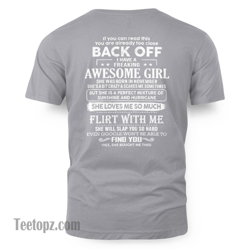 November – Awesome Girlfriend Born In November – Special gift for your Boyfriend – From Wife NGHL11 (SKU06-17-11)