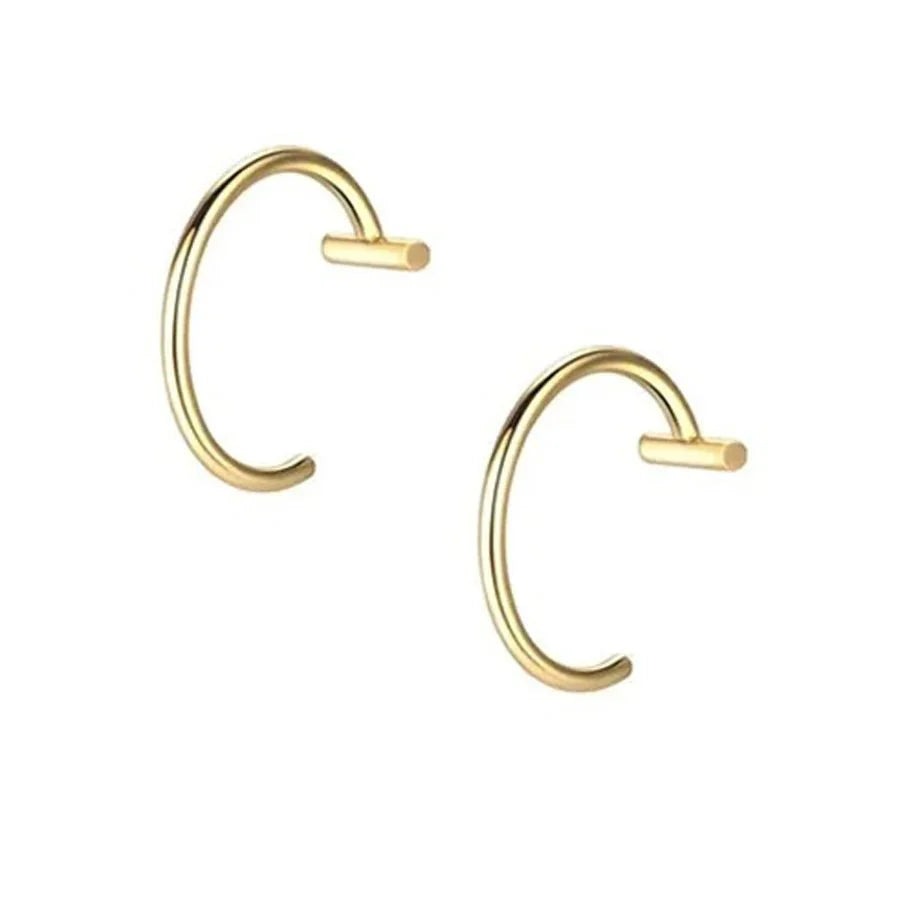 Set de 2 piercings falsos de acero inoxidable para nariz y labio | Joyería de imitación estilo punk