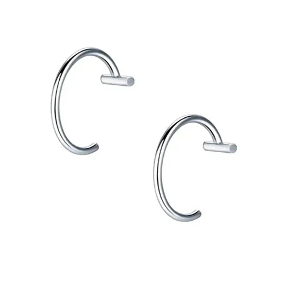 Set de 2 piercings falsos de acero inoxidable para nariz y labio | Joyería de imitación estilo punk