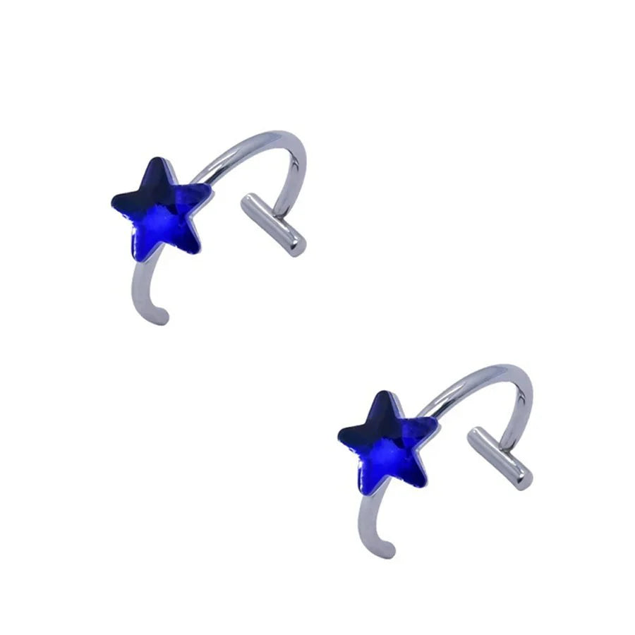 Set de 2 piercings falsos de acero inoxidable para nariz y labio | Joyería de imitación estilo punk