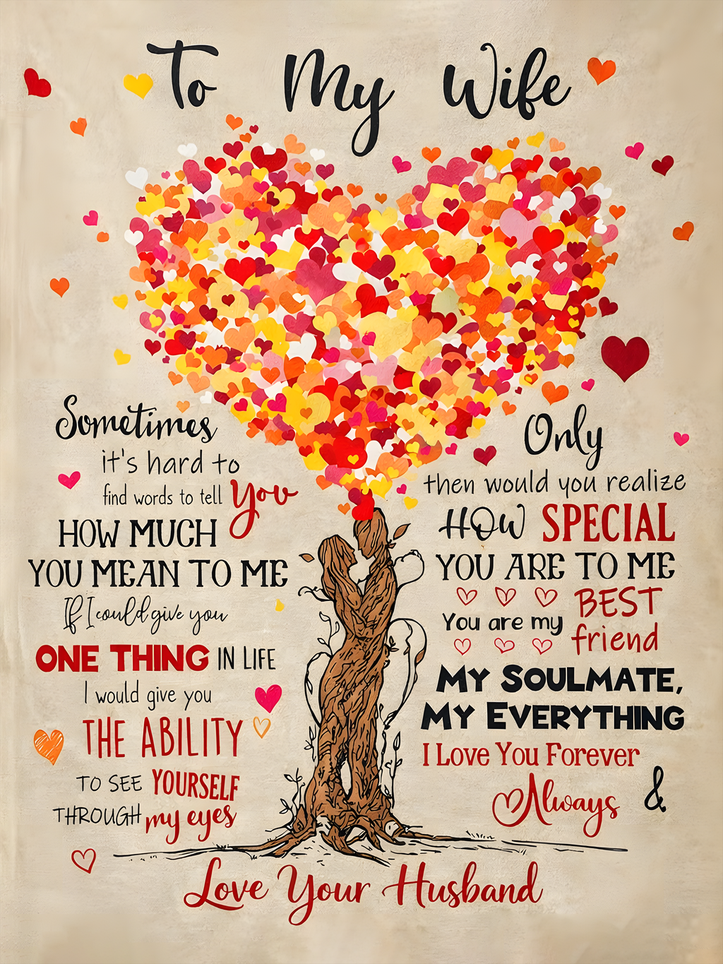 To My Wife Gift Blanket – A Special Love From Husband (SKU26B-01191)