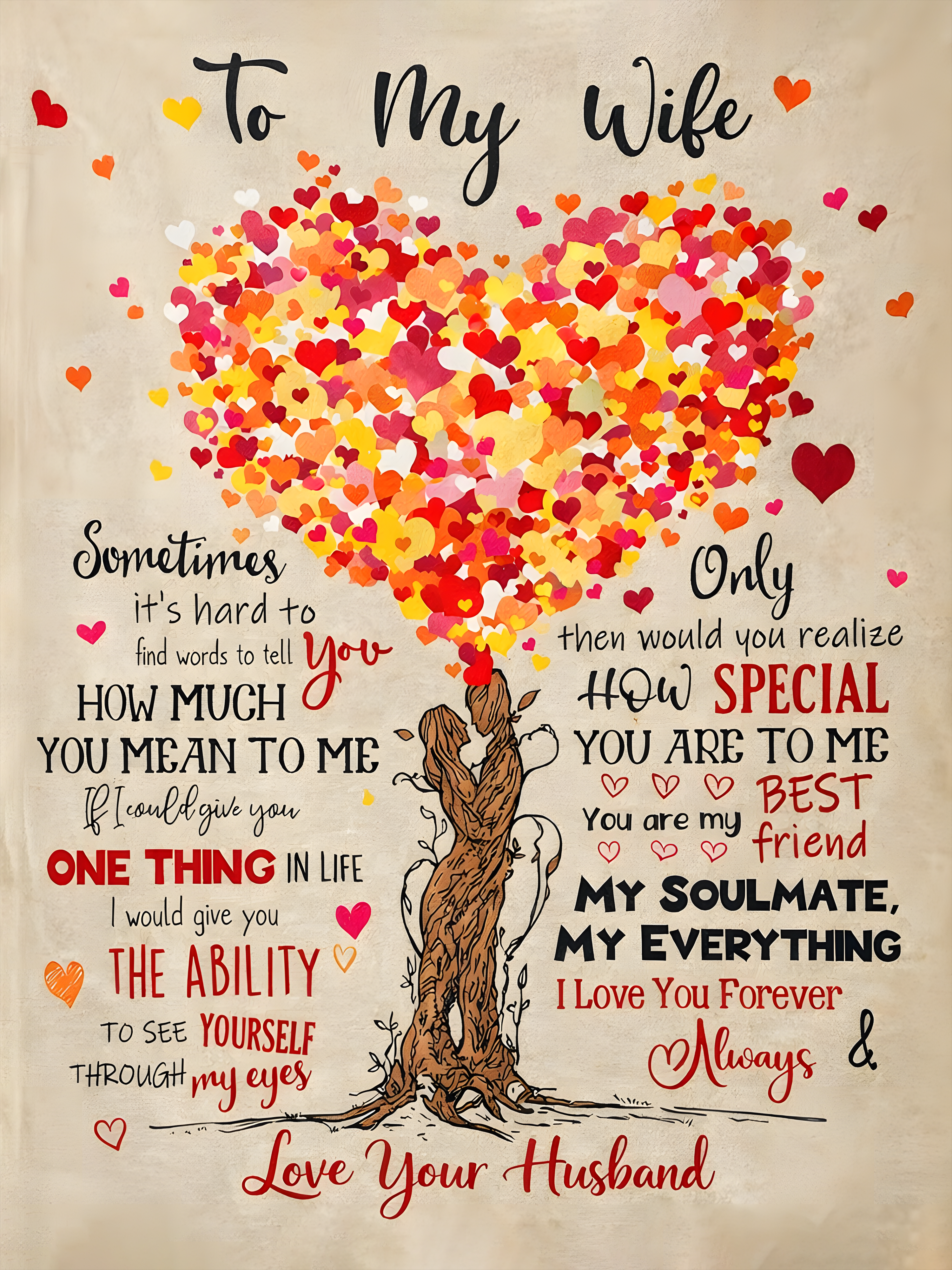 To My Wife Gift Blanket – A Special Love From Husband (SKU26B-01191)