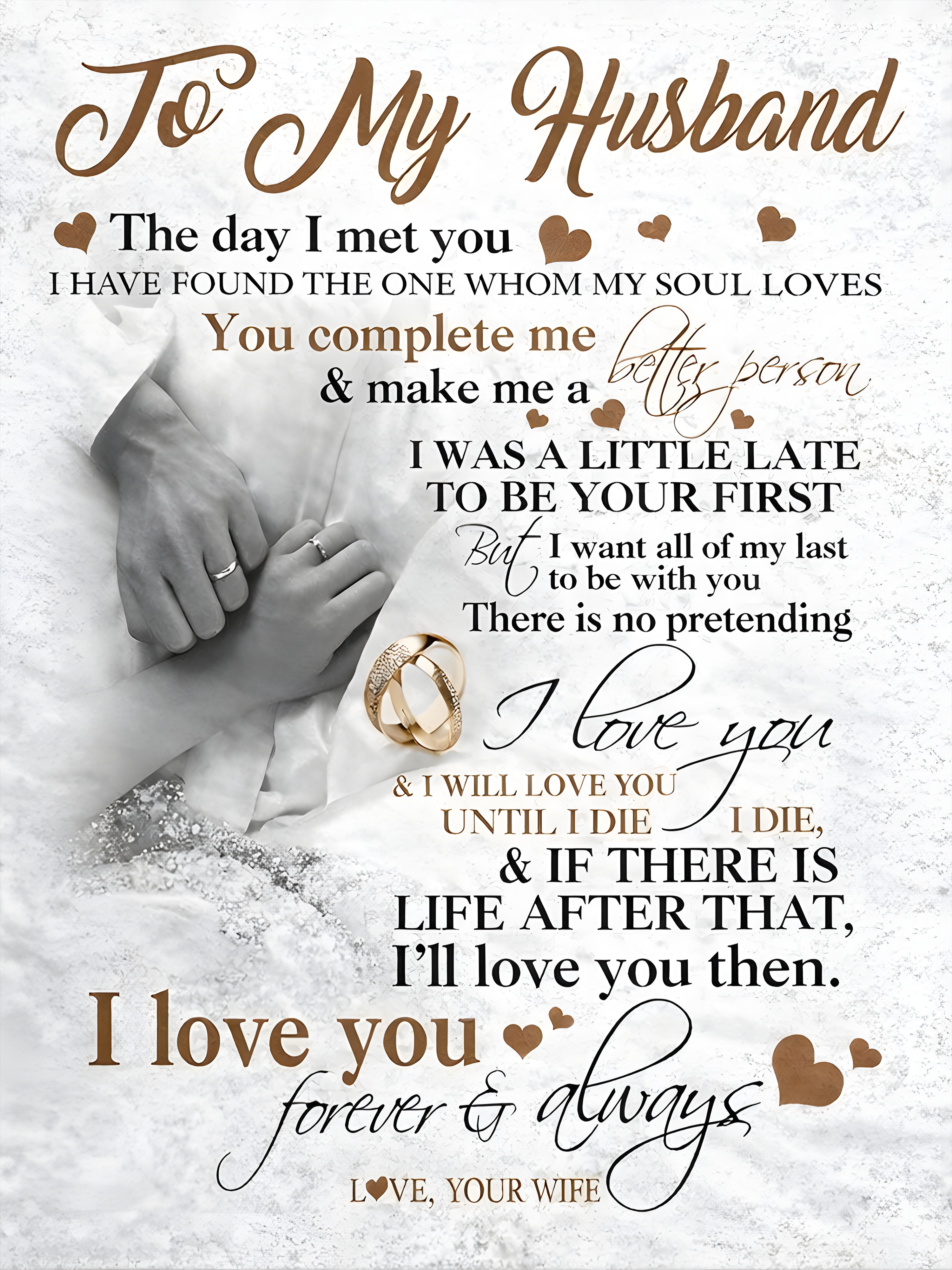 To My Husband Blanket – From Wife, My Forever And Always