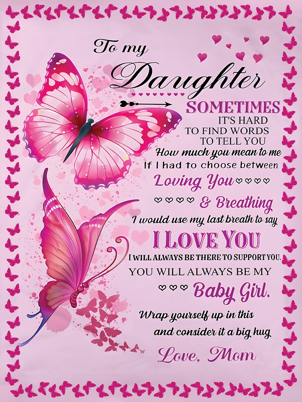 A mi querida hija manta - Amor y calidez de mamá