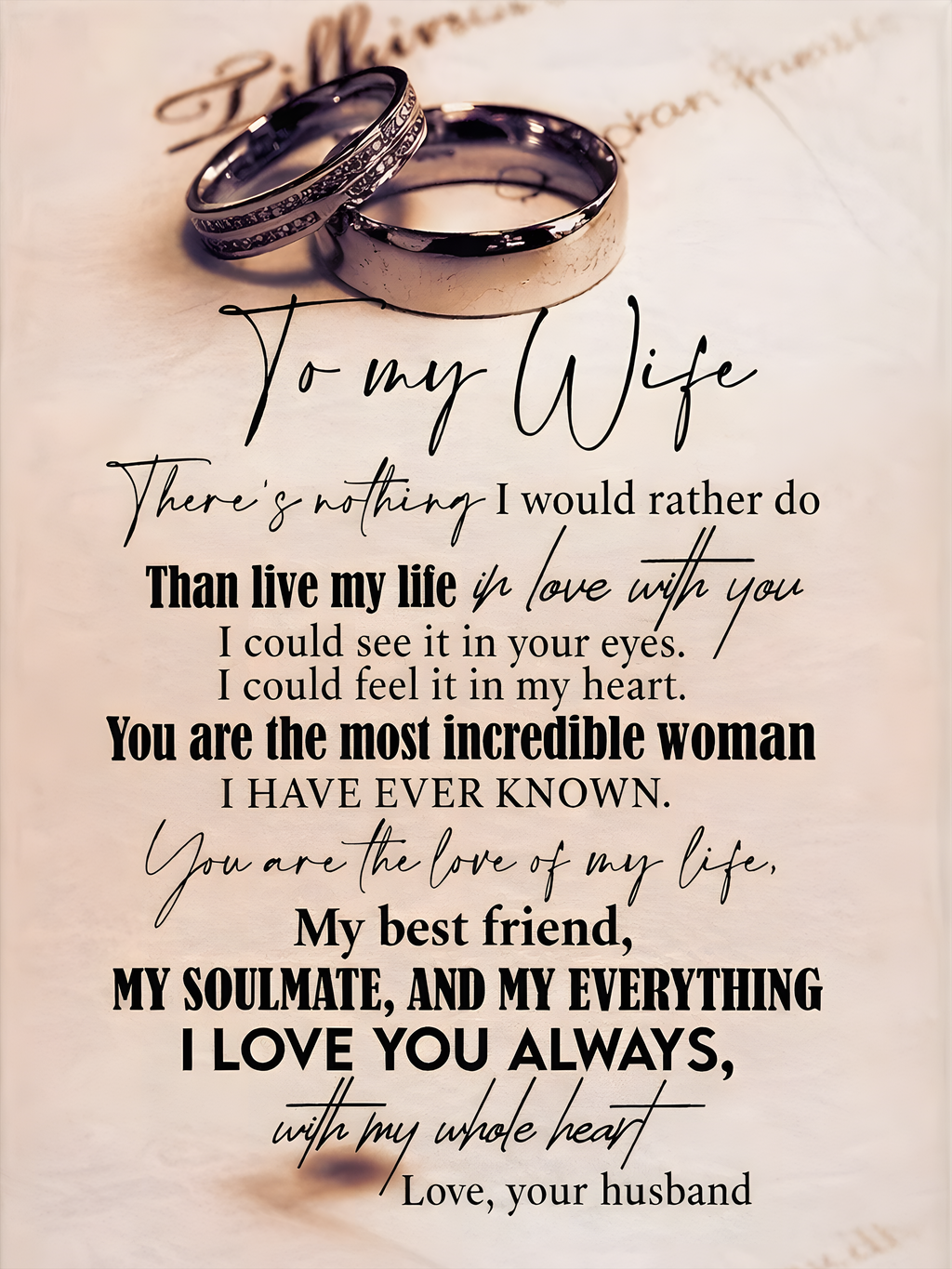 To My Wife Blanket – From Husband, My Forever And Always