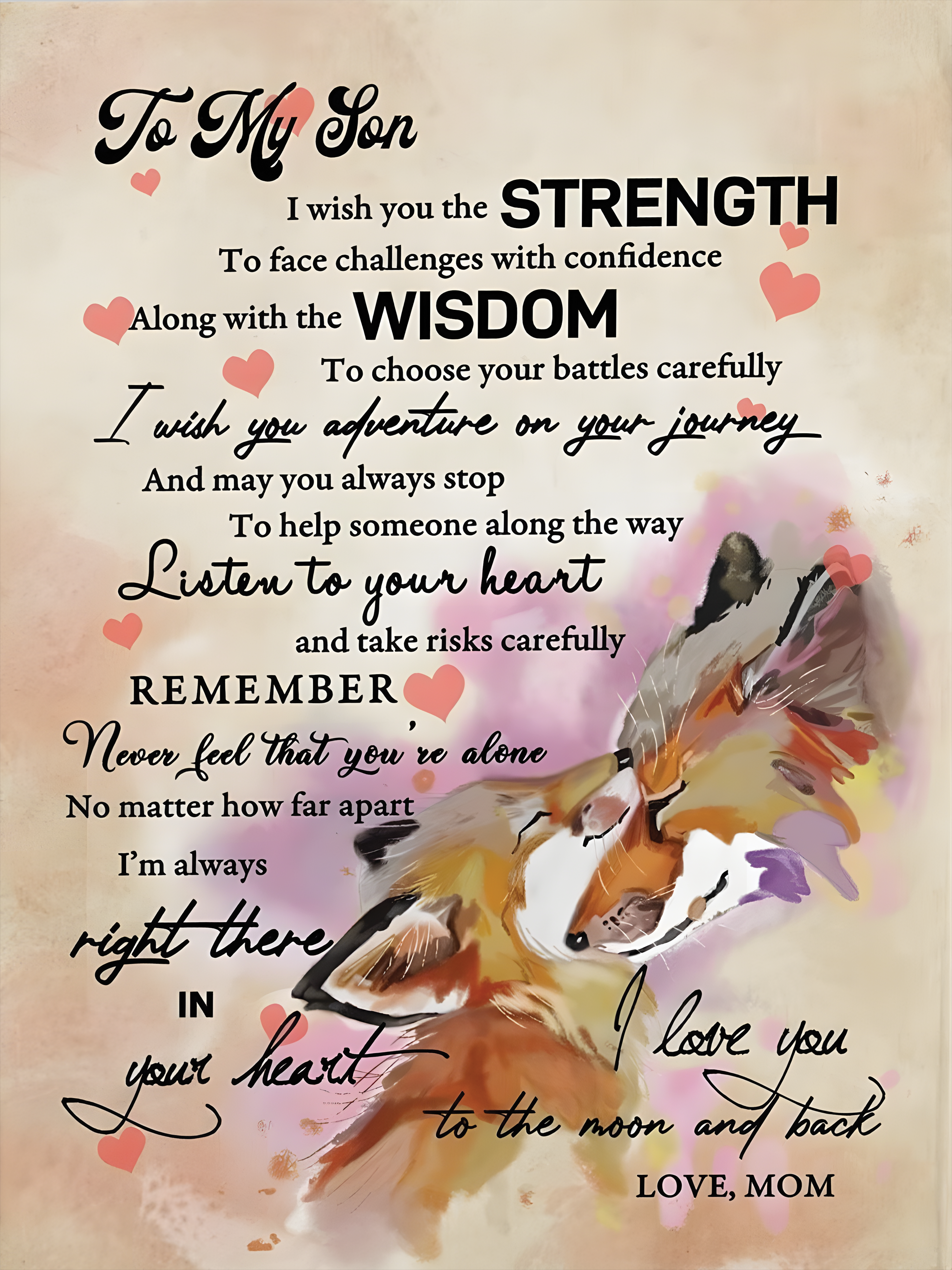 To My Son Blanket – Wrapped in Love, Always from Mom (SKUB12-131)