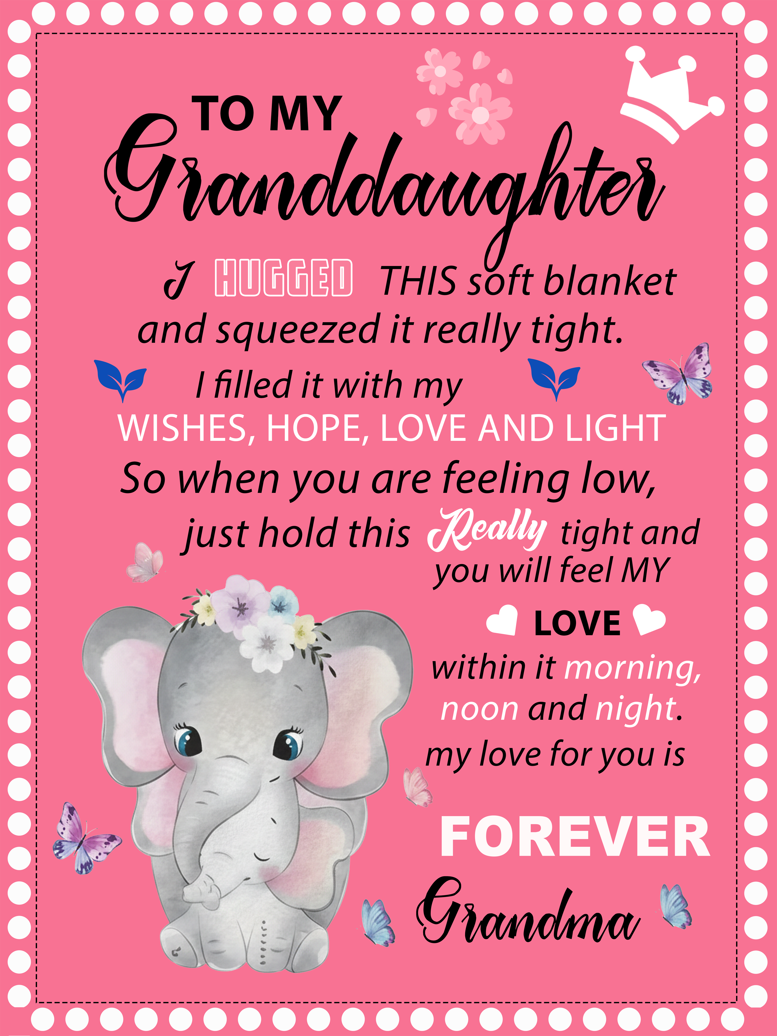 Manta Para Mi Adorable Nieta – Con todo mi amor de la abuela (SKUB12-185)