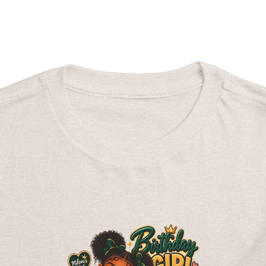 Toddler Tee — 'Milani's 5th Birthday' Cute Girl Graphic Shirt