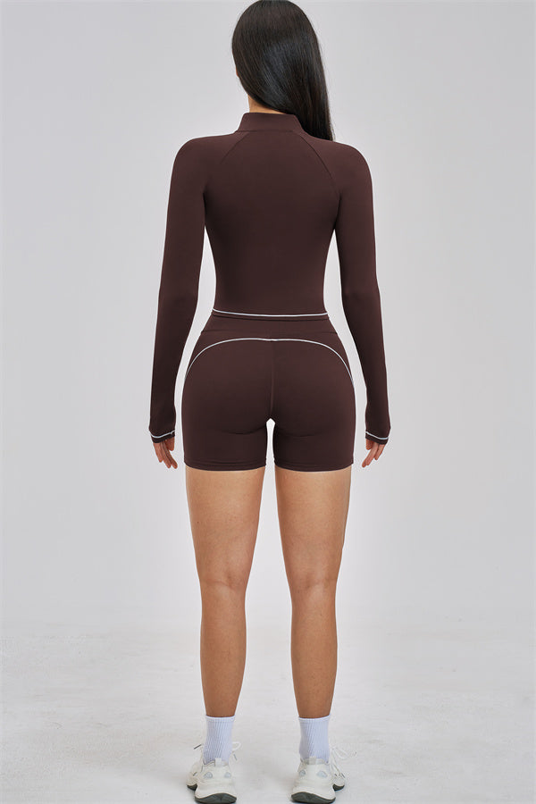 Conjunto de 3 piezas de chaqueta, top corto y pantalón corto Unbound