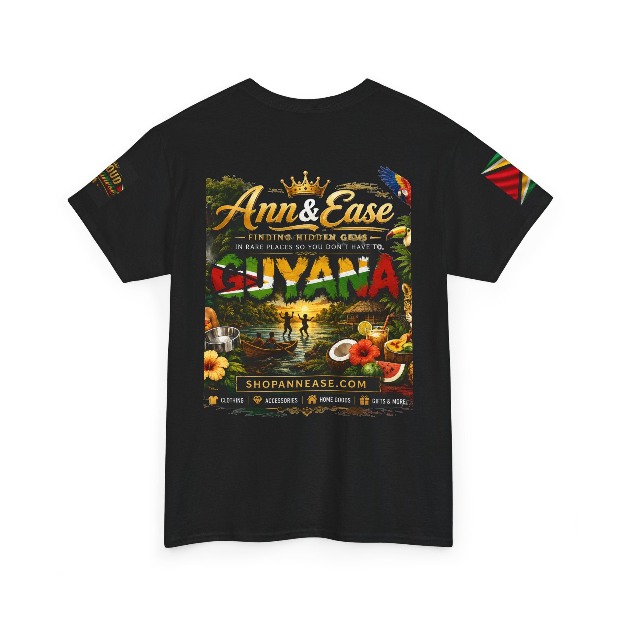 Guyana Travel Tee — Ann & Ease 'Finding Hidden Gems' Caribbean Vacation Shirt